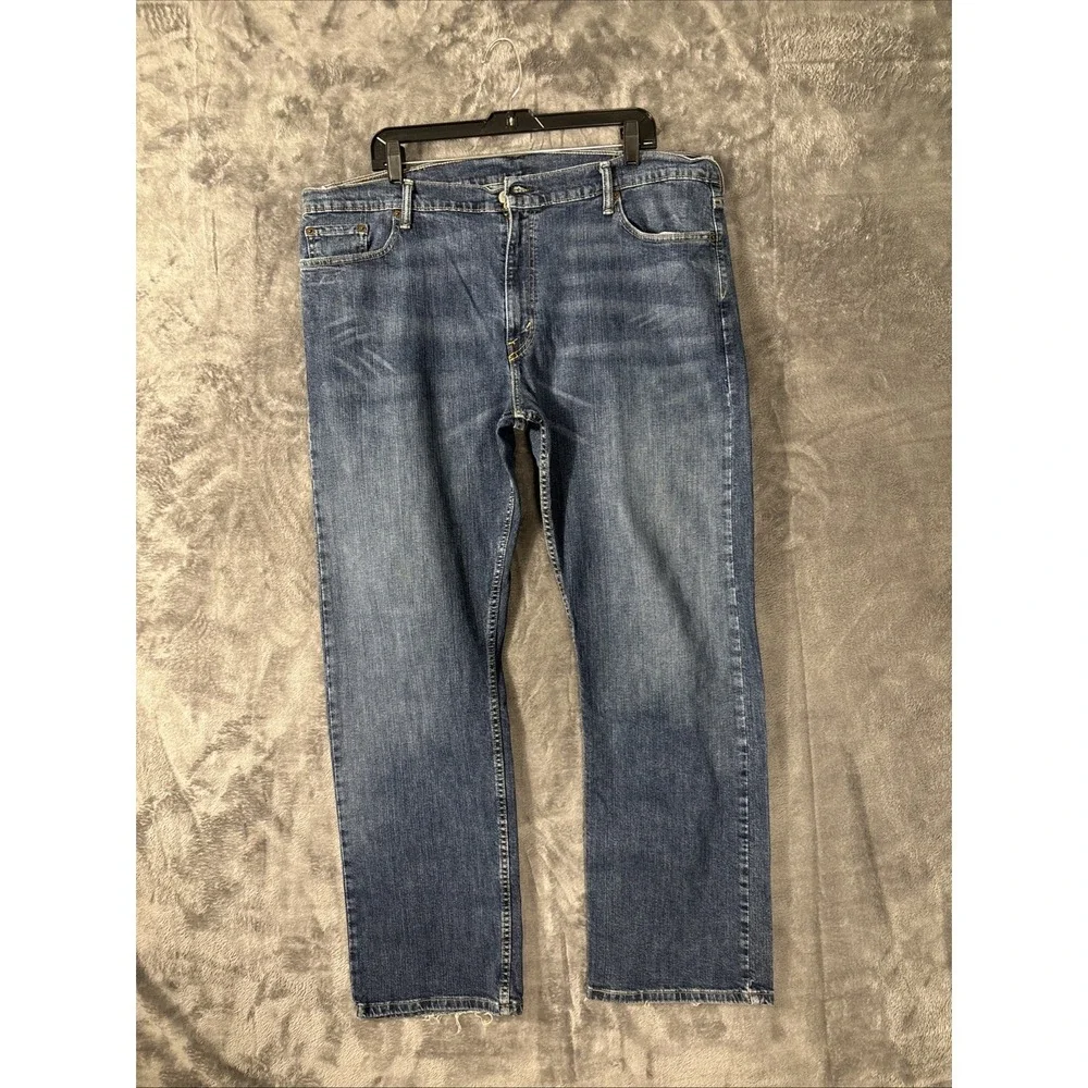 Levis 514 Straight Fit Mens Jeans 42x32 Medium Wash Blue Denim Pants
